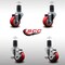 Service Caster 3'' SS Red Poly Wheel Swivel 1-5/8'' Expanding Stem Caster Set 2 Brakes, 4PK SCC-SSEX20S314-PPUB-RED-2-TLB-2-158 - alternate 3